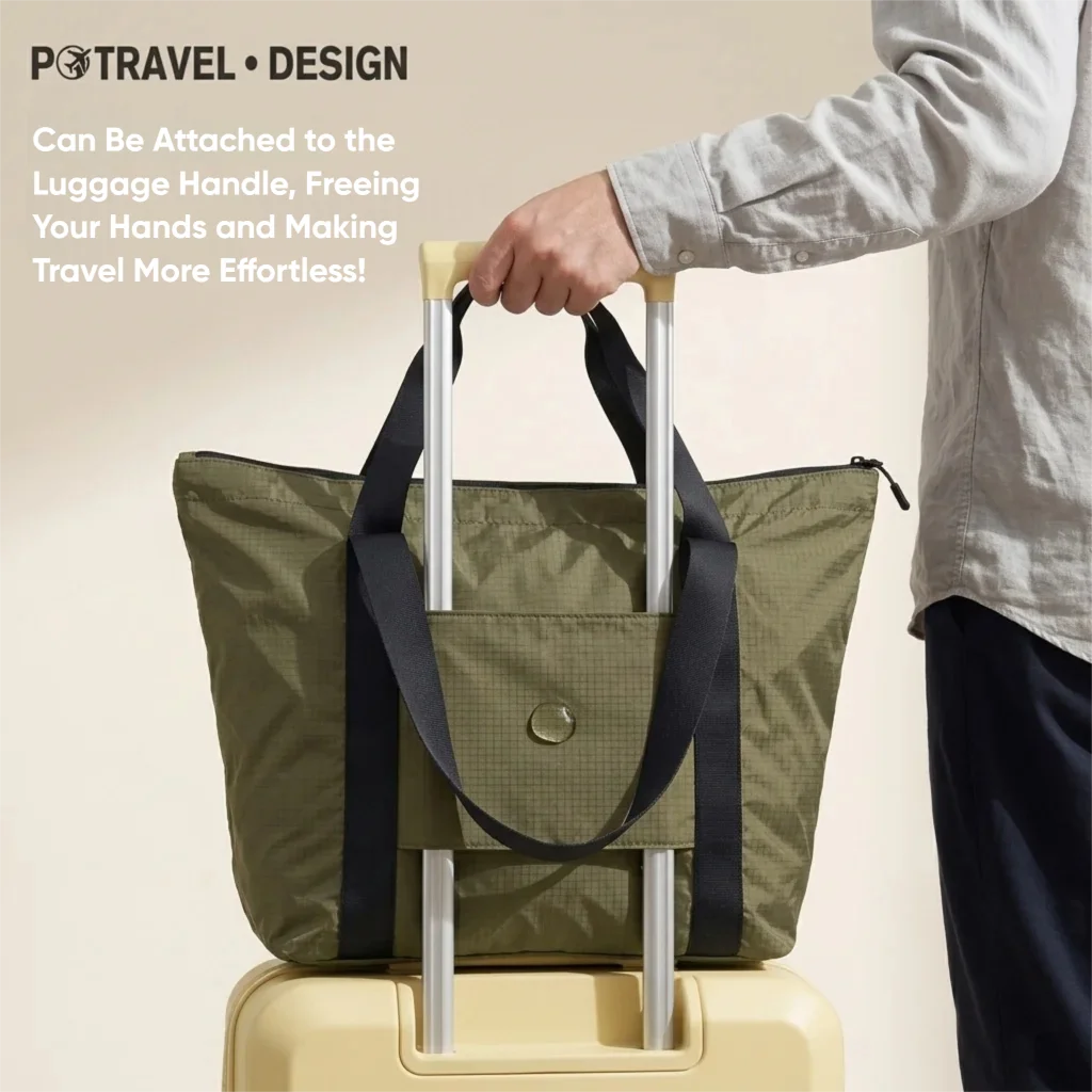 Waterproof Foldable Travel Bag Duffel Tote & Crossbody Bag Large Capacity Portable Luggage Storage Pouch for Women Men