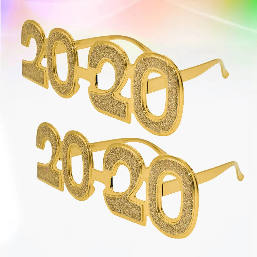 2 Stuks 2020 Oudejaarsavond Brilmonturen Feestartikelen Nummervormige Bril Voor Volwassenen Kinderen Kostuum Accessoires Foto Props