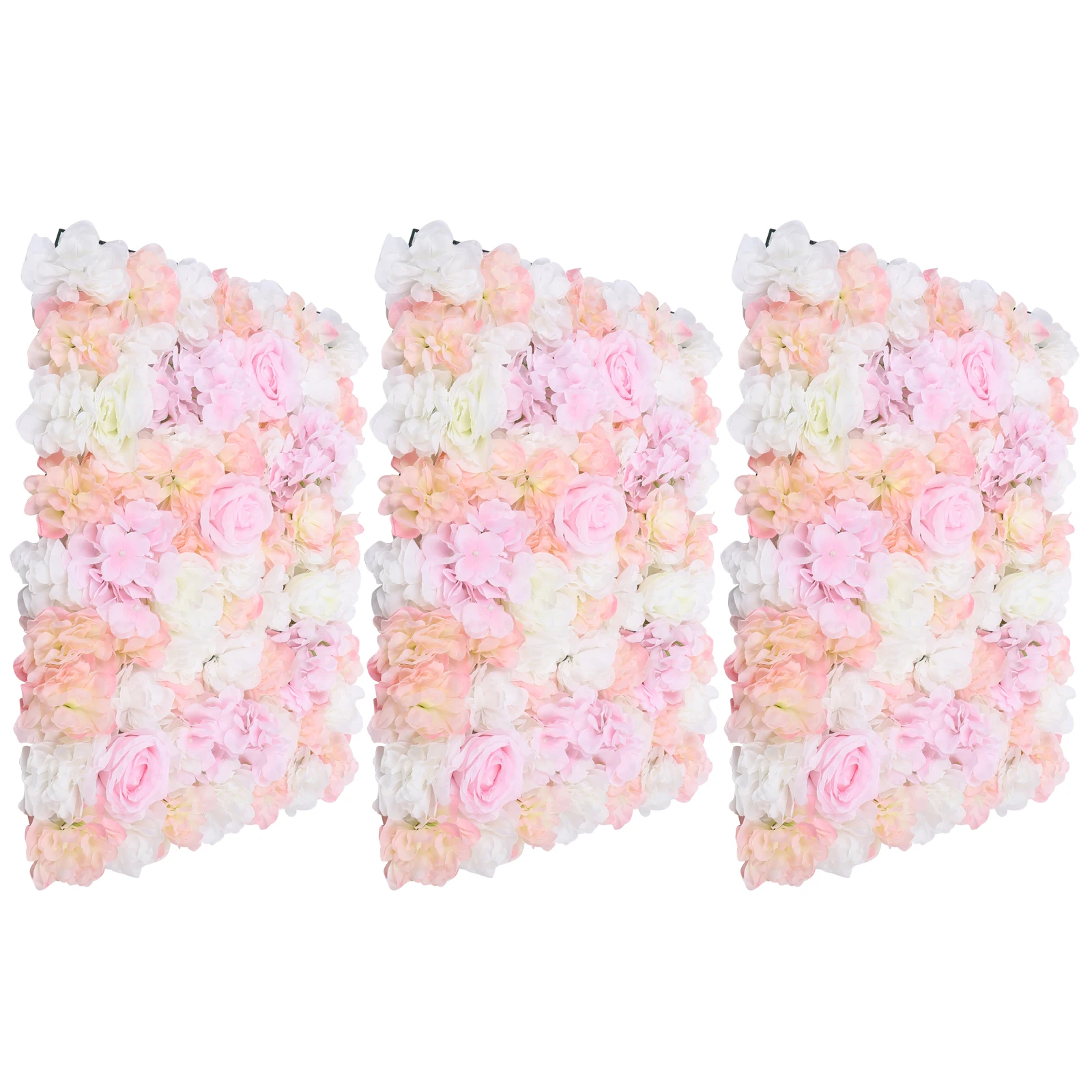 3Pcs Artificial Silk Flower Wall Panel Wedding Photography Venue