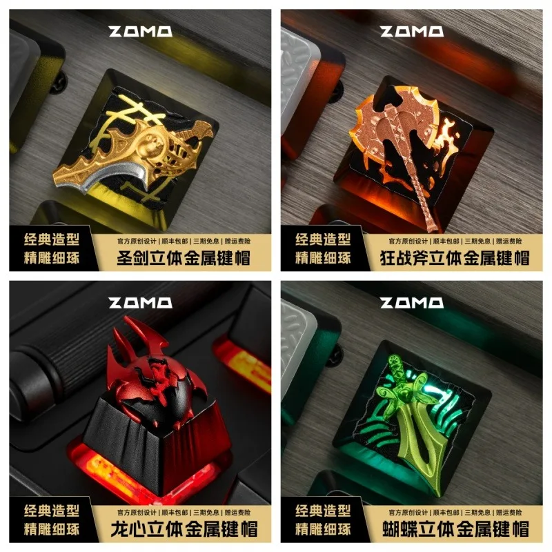DOTA Personalized Theme Keycaps Mechanical Keyboard Metal Material Keycaps PC Gaming Keyboard Accessories Cartoon Gift Collect