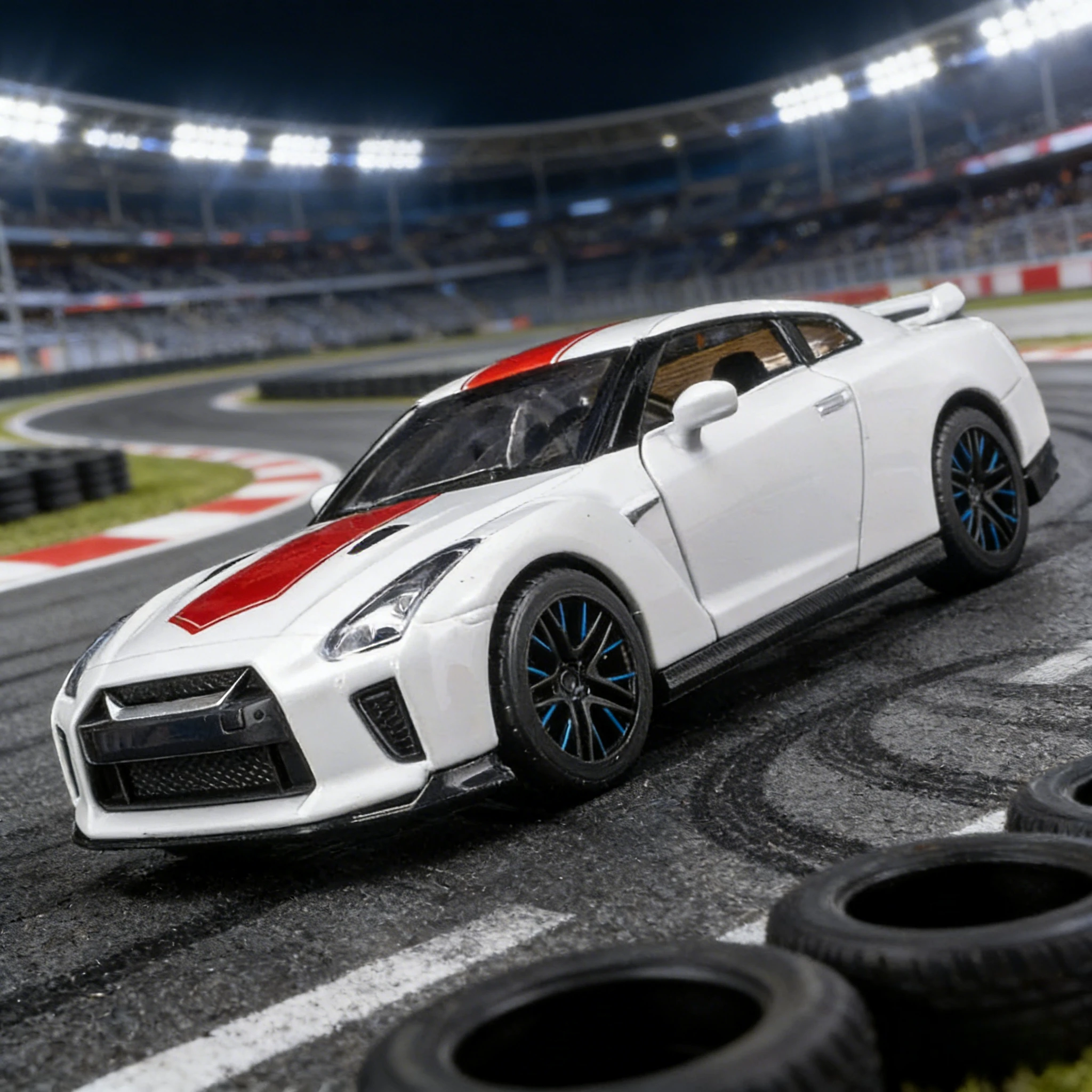 

Для Nissan GTR 50th Anniversary Edition 1:32 модель автомобиля из сплава, коллекция украшений, 2 двери, можно открыть детские игрушки с откатным механизмом