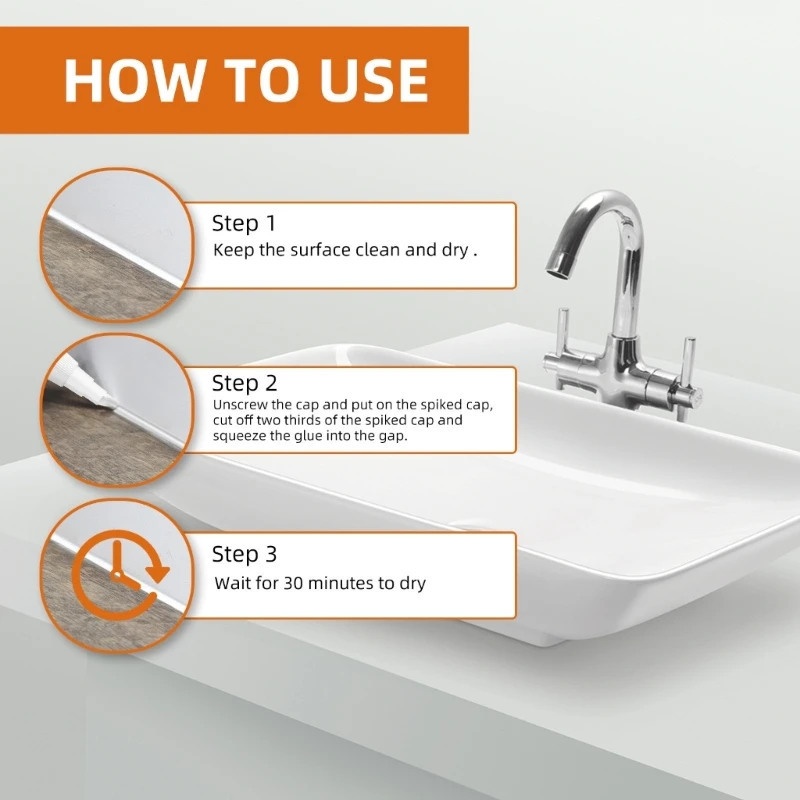 2023 nowy uszczelniacz do naprawy płytek wodoodporny przezroczysty klej do płytek uszczelniacz uszczelniająca do toalet do