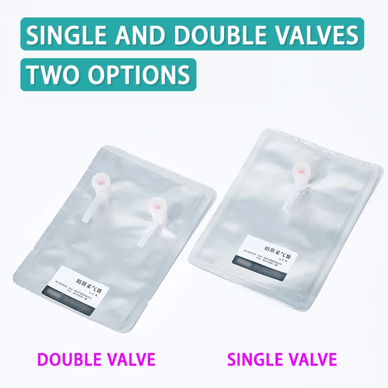 

1PCS Aluminum foil gas sampling bag single and double valve gas sampling bag odor collection bag 0.1/0.2/0.5/1/2/3/4/5/8/10/15L