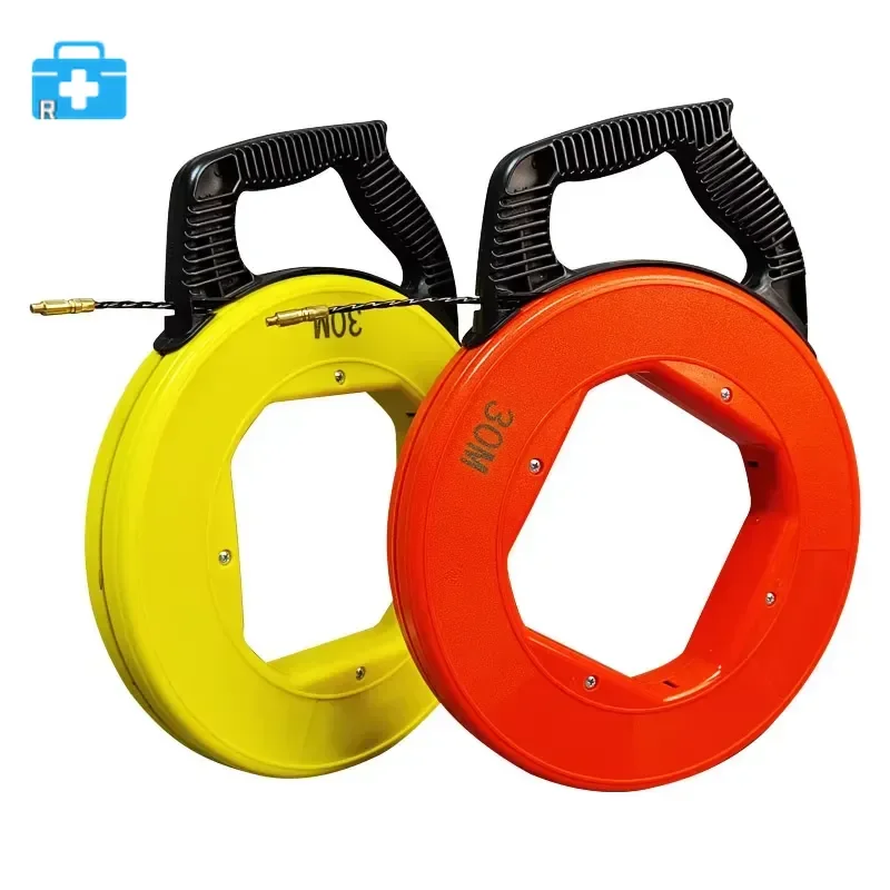 pack of 10，Drawing Machine 4mm 50m Electric Fish Strap 165ft Pet 3 Wire Twisted Guide Spring Optimized Shell and Handle Strap