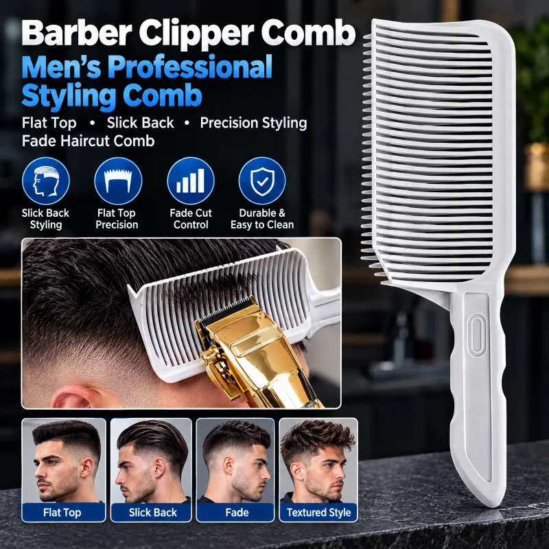 Gradient Level Comb Professional Barber Clipper Flat Top Hair Cutting Comb for Men Oily Hair Salon Styling Positioning Tools