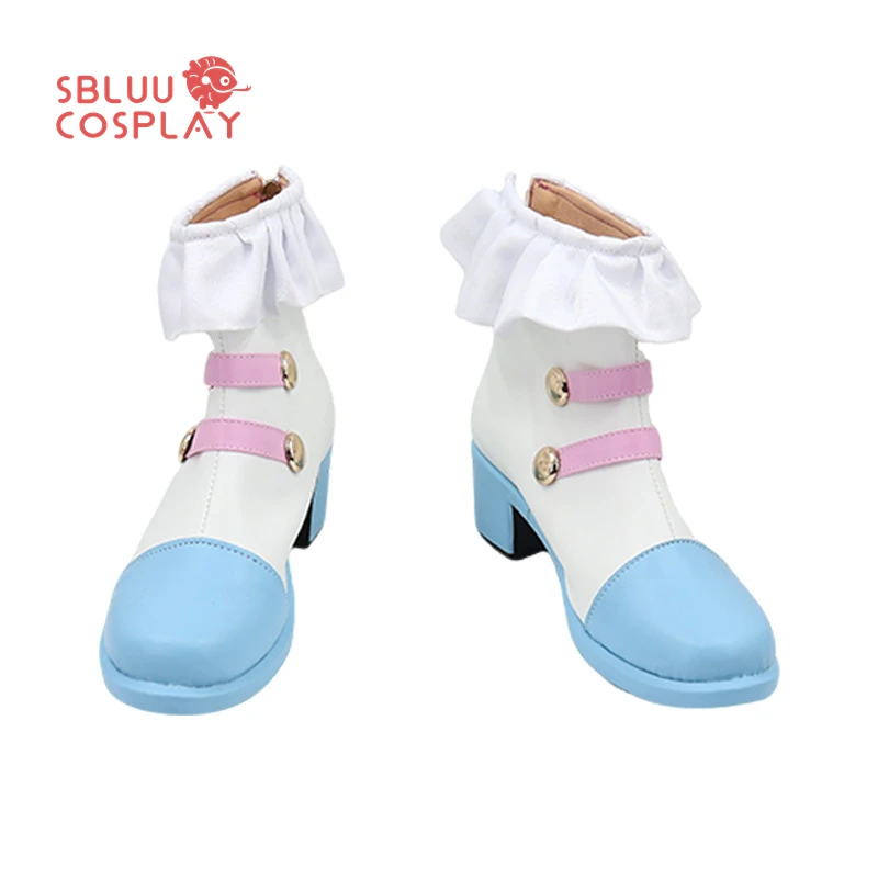 SBluuCosplay Anime Misaki Okusawa Scarpe Cosplay Stivali su misura per feste di Halloween