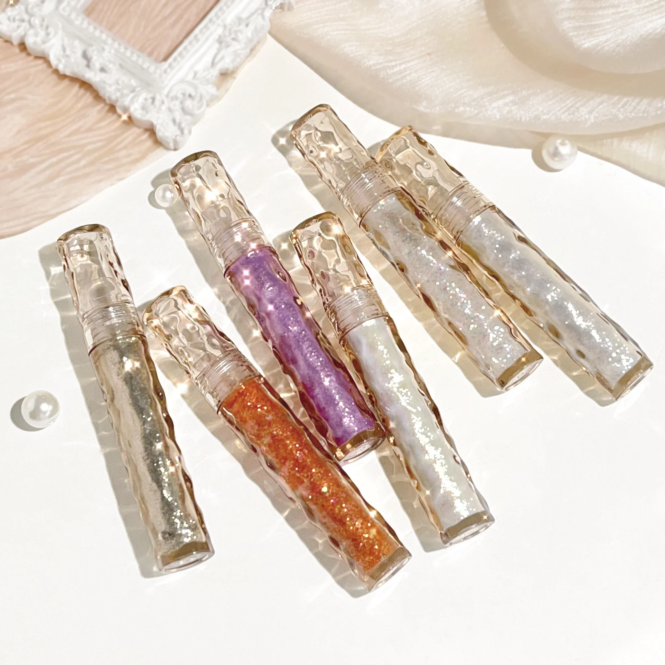 HISYI kolorowa gwiazda Flash cień do powiek perłowe cekiny rozjaśnij oko jedwabnik monochromatyczny cień do powiek płynny makijaż o wysokim połysku