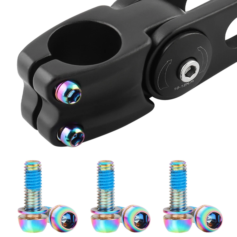 6Pcs M6x17mm MTB Road Bike Brake Caliper Screws Mountain Bike Disc Brake Clamp Bolt Fixed Screws Bike Disc Brake Clamp Bolts