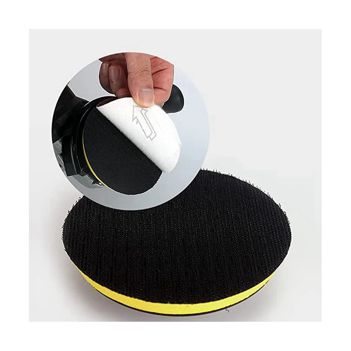 Manual Sander Grinding Block 124mm Compatible Round Hand-Polished Sticky Tray 5-Inch Round Hand Tray