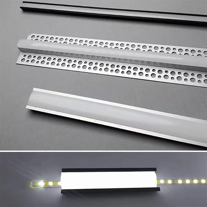 Imagem -03 - Difusor de Canal de Perfil de Alumínio Led 110m Flexível Capa de Silicone Lâmpada de Mesa Pingente Abajur Substituível Acessórios