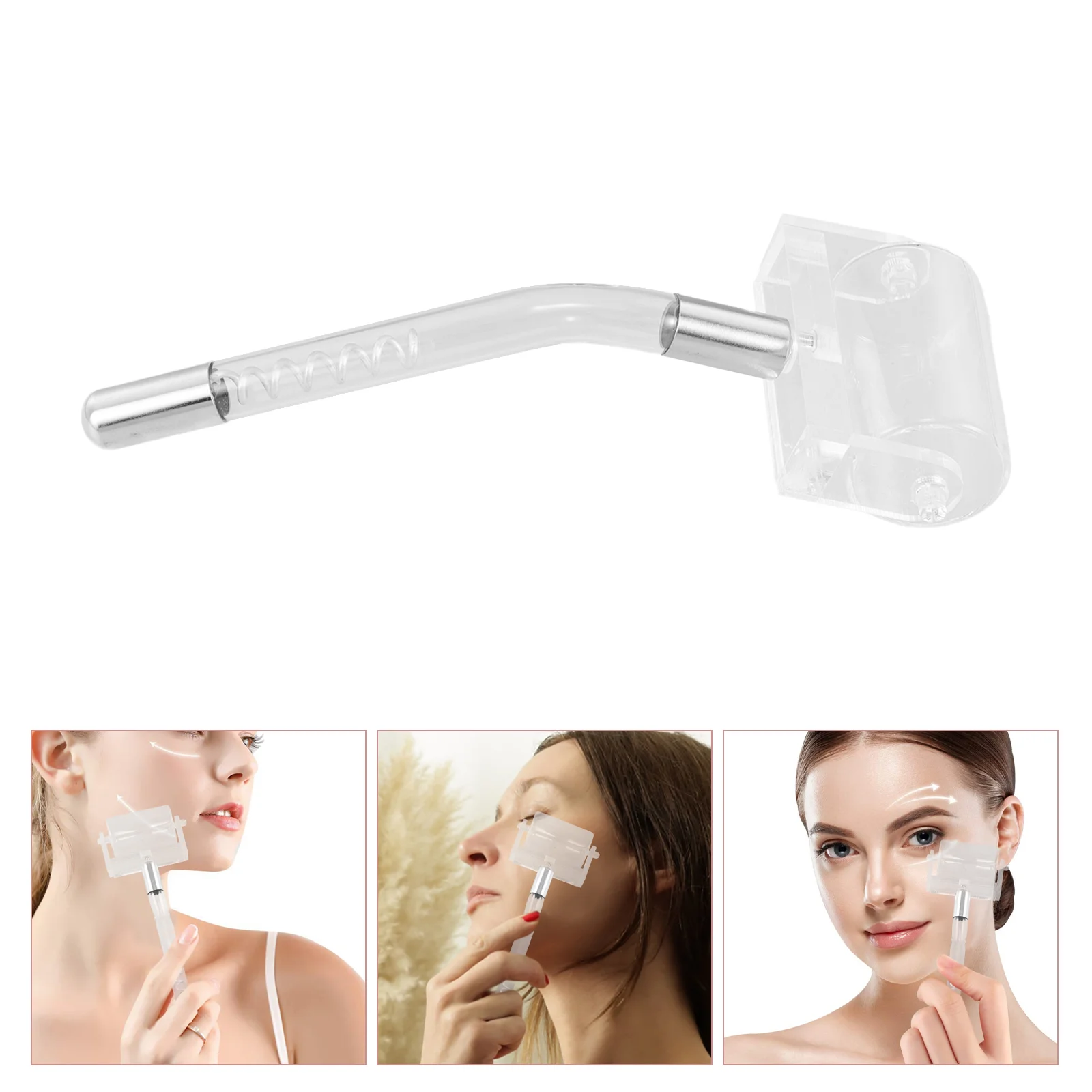 

Red High Frequency Beauty Device Components Glass Tube Electrode Treatment Attachment For Machine Multi Functional