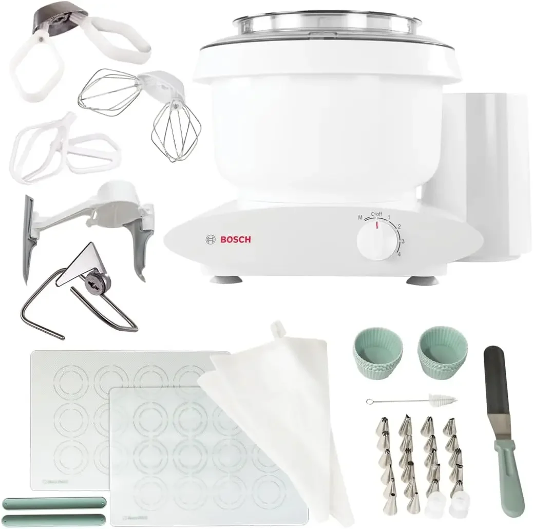 Universal Plus Stand Mixer with NutriMill Baker's Pack Accessory Bundle including Bowl Scraper, Cookie, and Cake Paddles, Icing