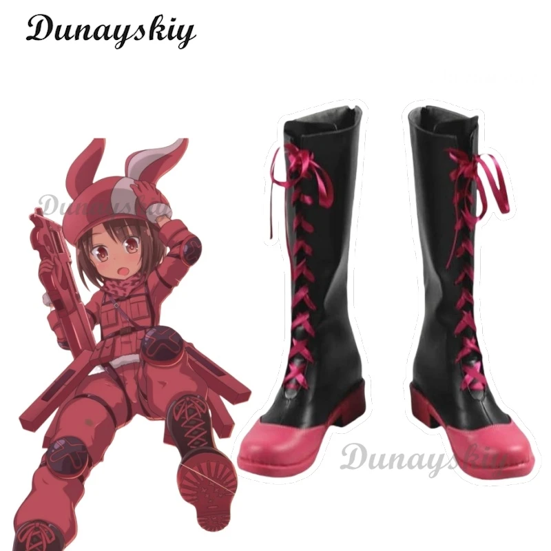 

Sword Art Online LLENN Cosplay Shoes Anime SAO Cos Boots Comic Kohiruimaki Karen Cosplay Costume Prop Shoes for Halloween