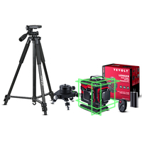 YEVOLT 12/16-Line 3D/4D Green Laser Level Green Beam (520nm) Magnetic L-Bracket Plumbers Works in Bright Sunlight