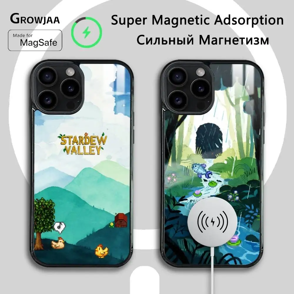 

S-Stardew Valley Game Phone Case For iPhone 16 15 14 13 12 11 Pro Max Plus Mini Wireless Charging Magnetic Hard Shell
