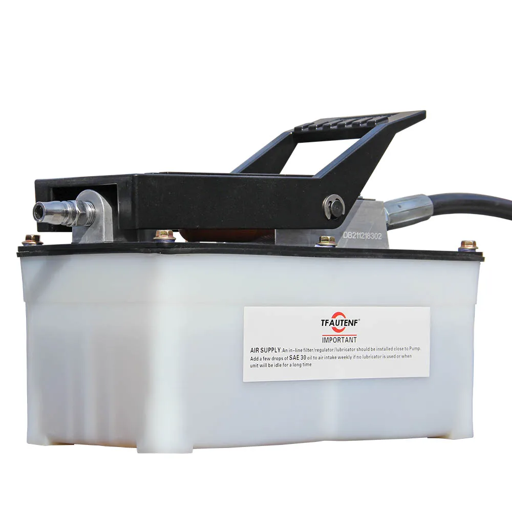 

Foot Operated air Over Hydraulic Single Speed Pump with 1.6 Litre Reservoir and 70 Mega-pascal Pressure