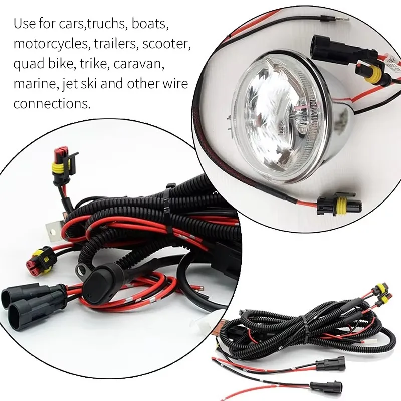 2 Pin Way Plug Waterproof Automotive Car Wire Electrical Connectors Plug with Wire for Car Motorcycle Scooter Marine 2/10pcs