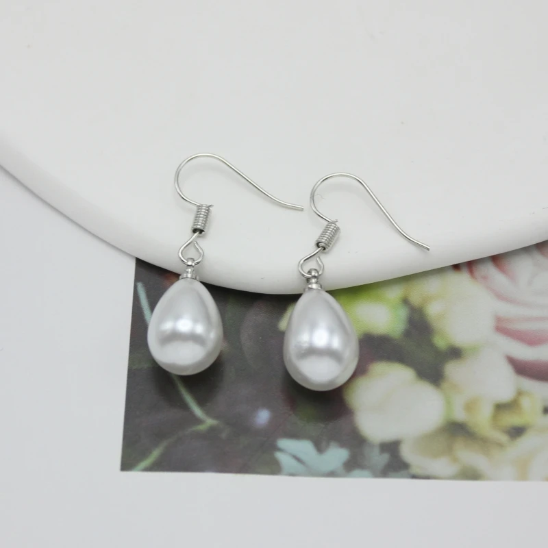 NEW  Round Imitation Pearl Drop Earrings for Women Pendientes Waterdrop Pendant  Jewelry Trend Creative Accessories  Imitati