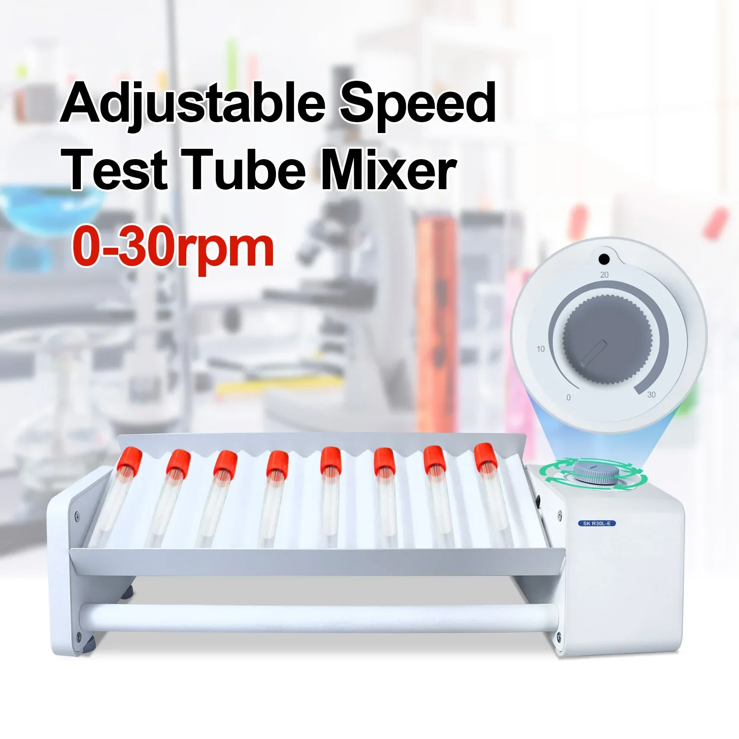 Xin Tester Lab Compact Blood Tube Rolling Rocker 0-30rpm Adjustable Speed Test Tube Mixer SK-R30S-E/SK-R30L-E 110V/220V