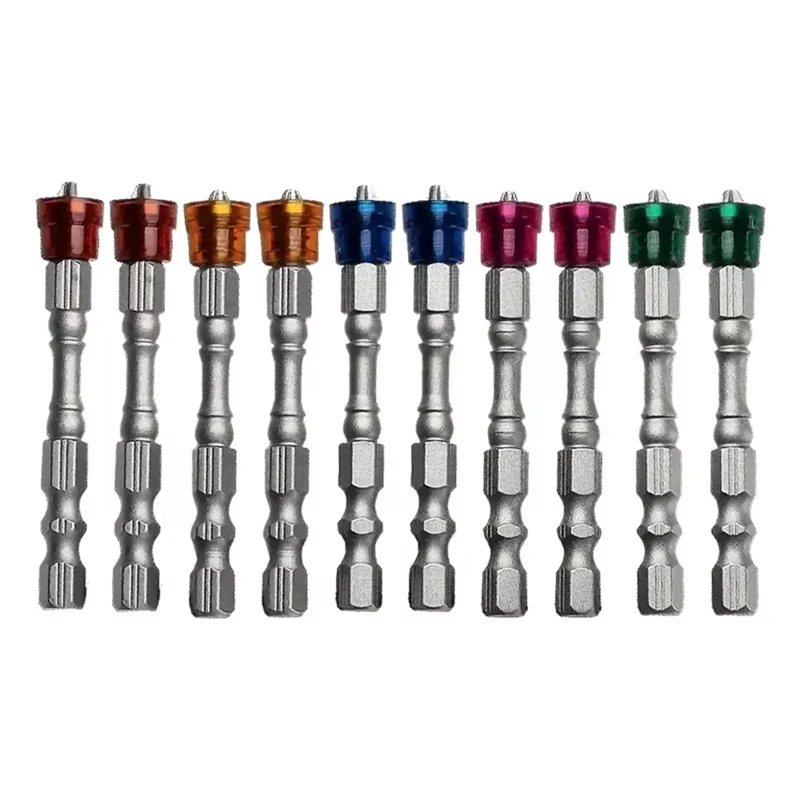 A93Z Magnetic Bit 10Pcs Screwdriver Drill Bit With 1/4 Inch Hex Handle Single Head Electric Drill Tool Attachment