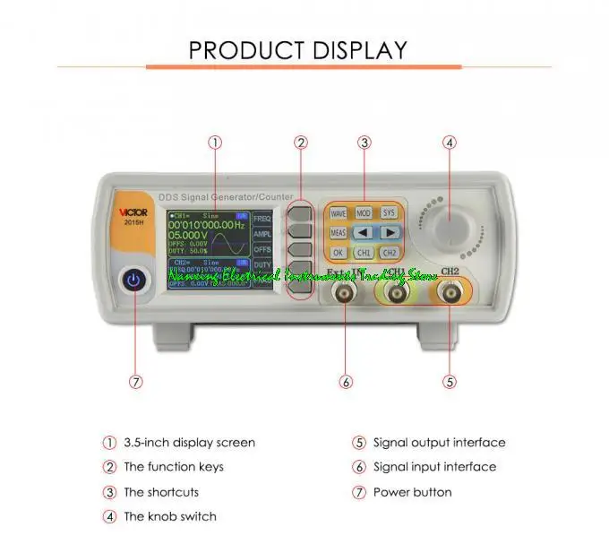 فيكتور VC2015H/VC2040H/VC2060H DDS ثنائي القناة العالمي وظيفة مولد تردد مولد إشارة 15MHZ/40MHZ/60MHZ