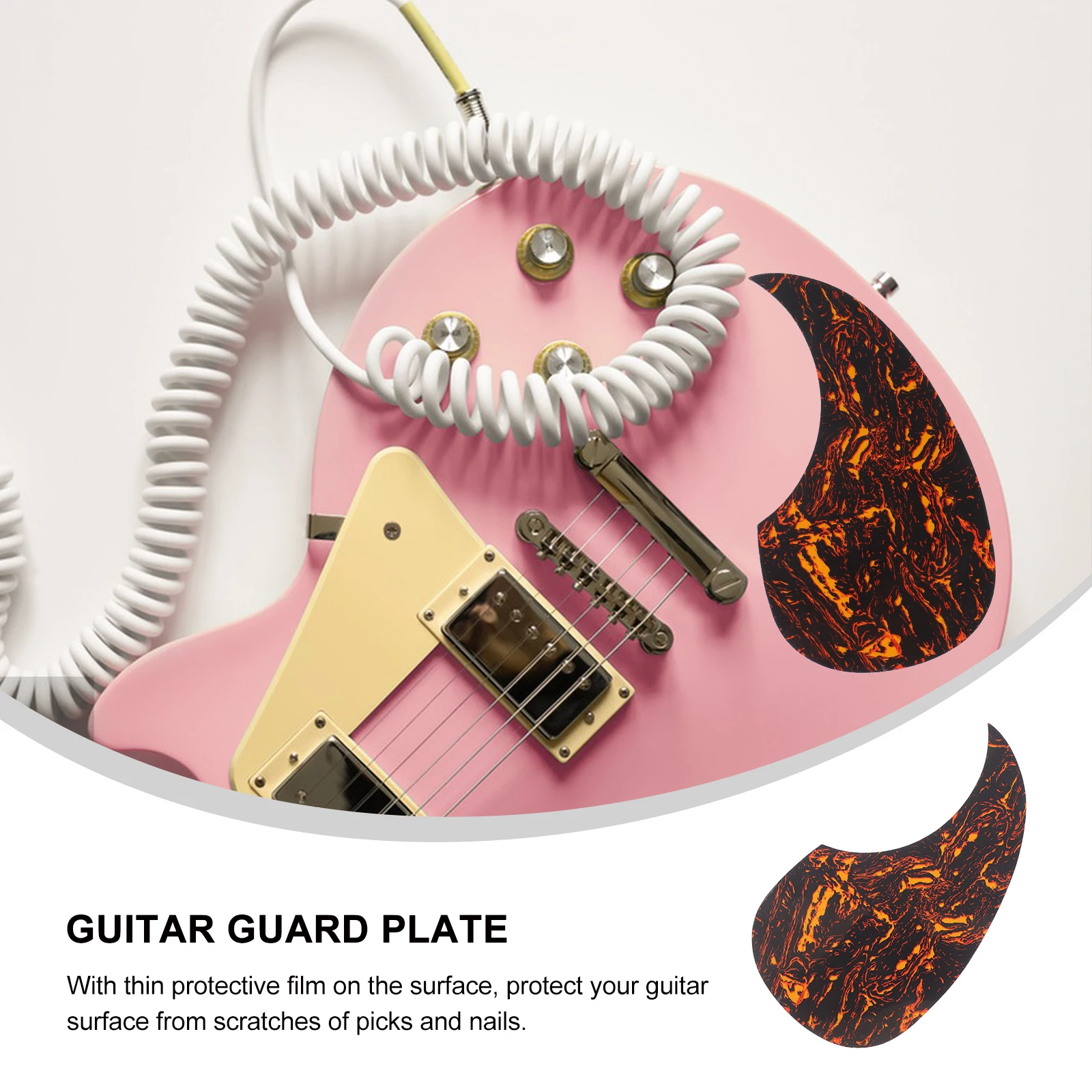 

1 pc Acoustic Guitar Scratch Protection Guitar Pick Plate Anti-Scratch Sticker Decoration Pick Guard