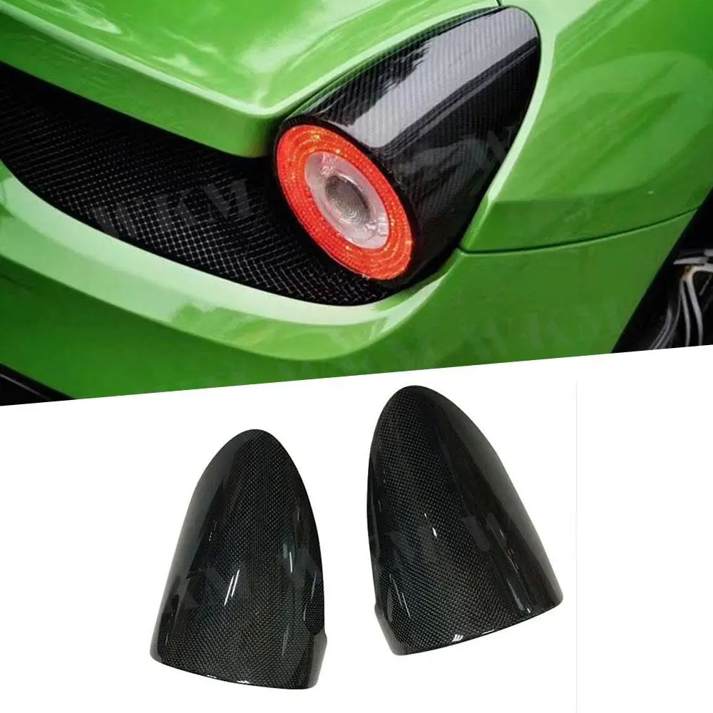 

Carbon Fiber FRP Rear Trunk TailLight Trim Cap Covers For Ferrari 458 2011-2014 Lamp Hoods Car Accessories