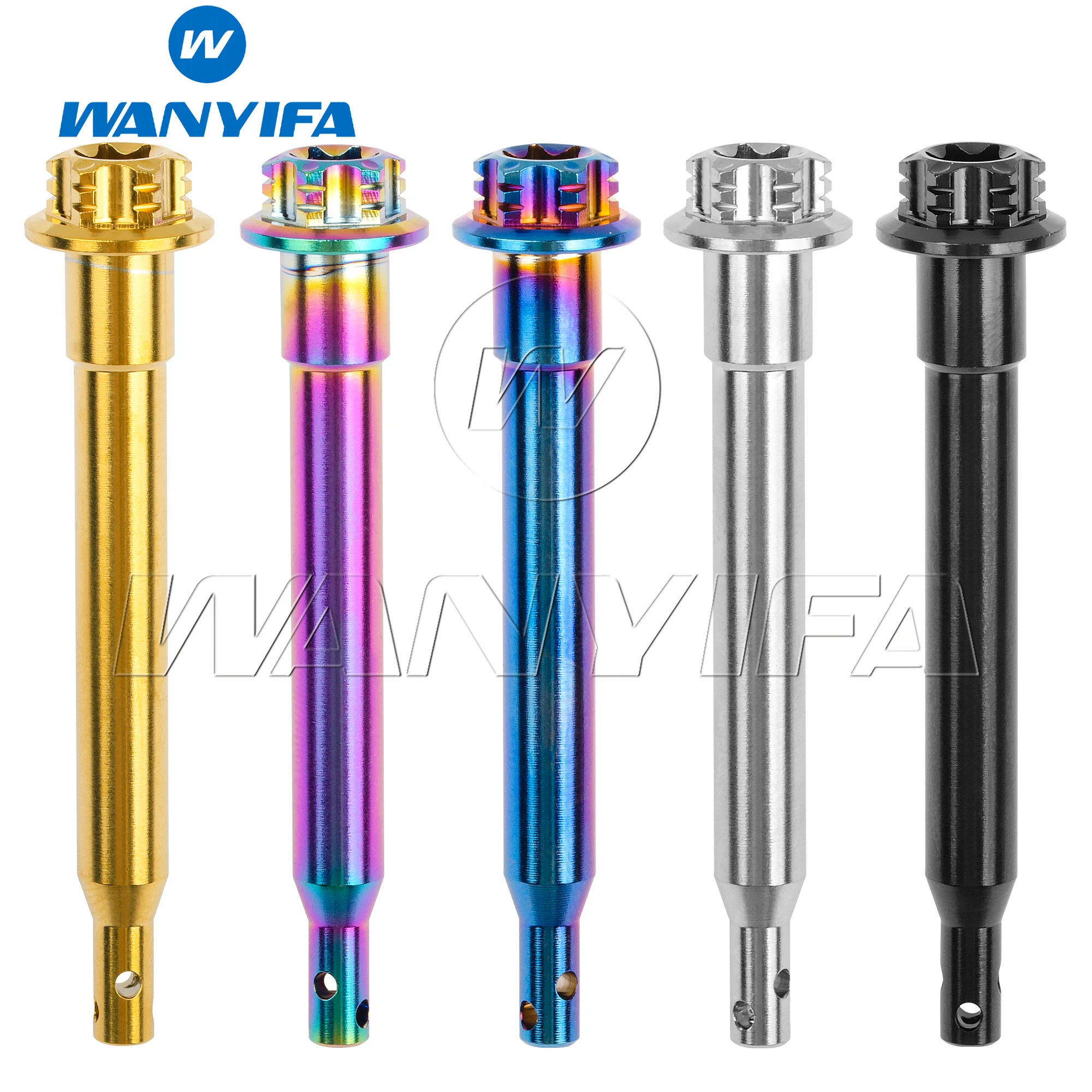 Wanyifa Brembo Specific Titanium Brake Caliper Fastener Kit  Pad Retention  Screws for Motorcycle Front/Rear Disc Brakes 1pcs