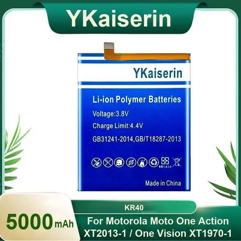 

5000mAh YKaiserin KR40 Battery for Motorola Moto One Action XT2013-1 / One Vision XT1970-1 Bateria Batteries Warranty 2 Years
