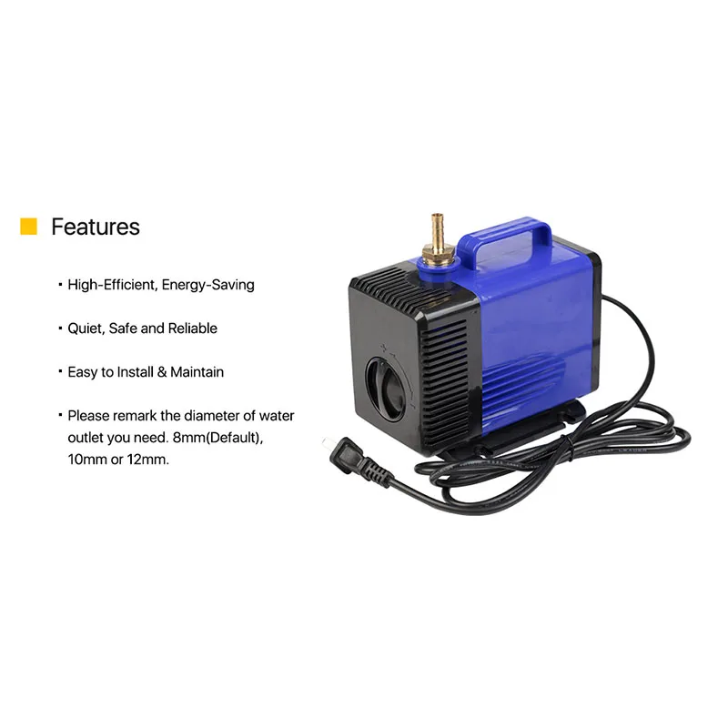 Pompa dell'acqua sommergibile CNC 95W 4.5M 4500L/H IPX8 220V per macchina da taglio per incisione Laser CO2