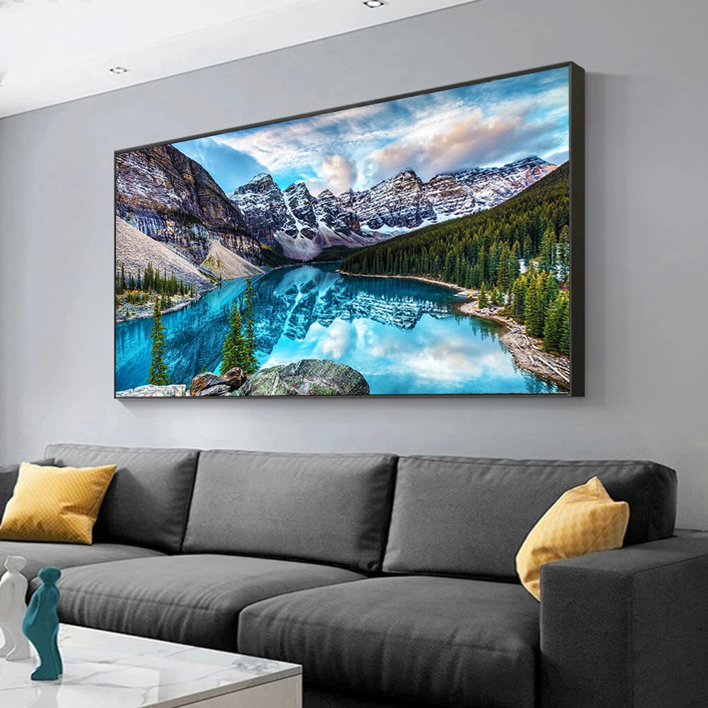 5D Full Diamond Embroidery Nature Scenery Large DIY Diamond Painting With Square Rhinestones Mountain Mosaic Diamonds Art Kits