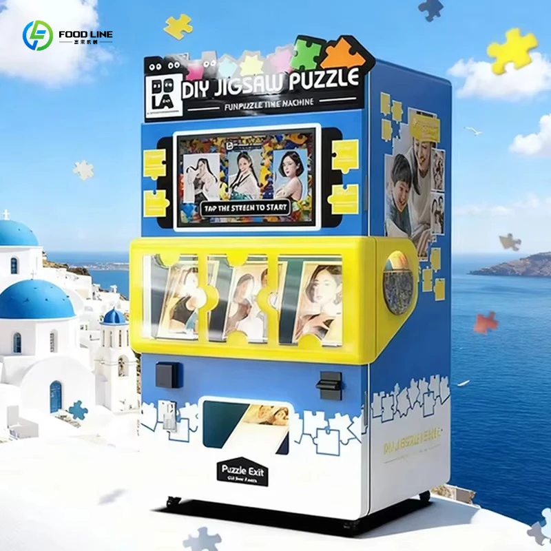 2026 New Jigsaw Vending Machine DIY Photo Puzzle Self-Service Coin & Card Accept for Museum Customized