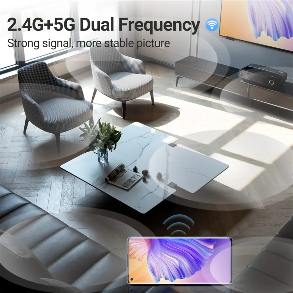 

Wireless HDTV Display Dongle Adapter 4K 30Hz Video Mirroring Dongle