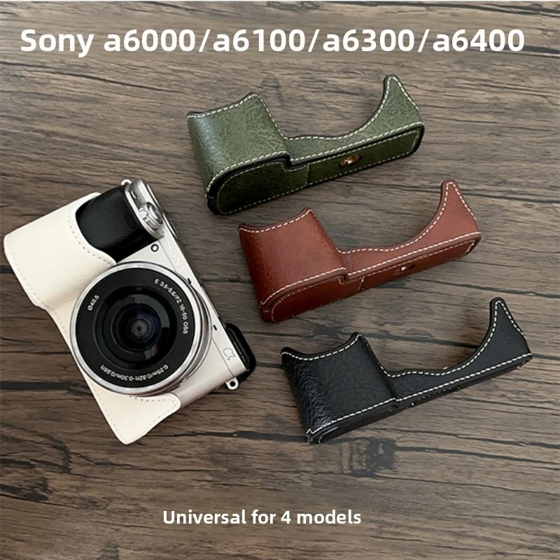 

Suitable for Sony A6000/A6100/A6300/A6400 Camera Buffalo Pattern Base Protective Ieather Case