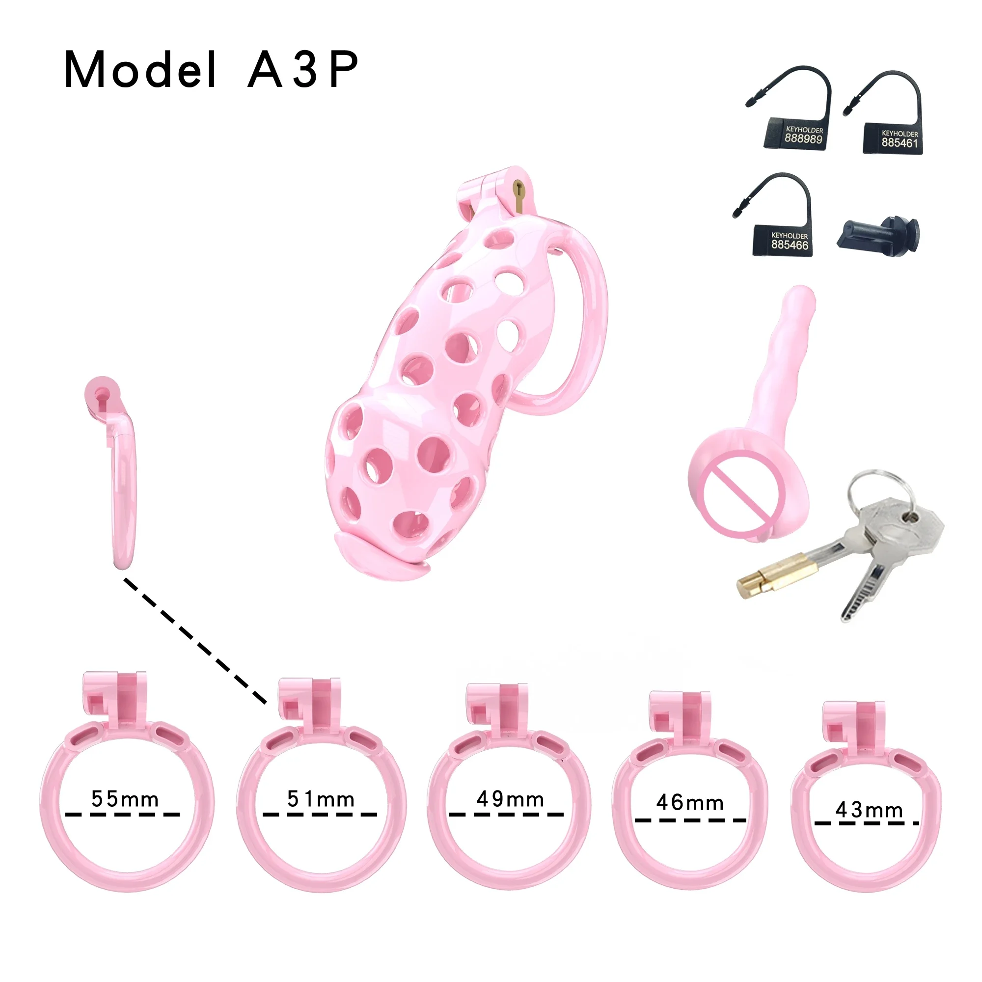 ABS Cobra Chastity Cage BDSM Penis Bondage Cock Cage with 5 Size Rings Penis Ring Gay Male Sex Toys Adult Erotic Products 섹스알몸