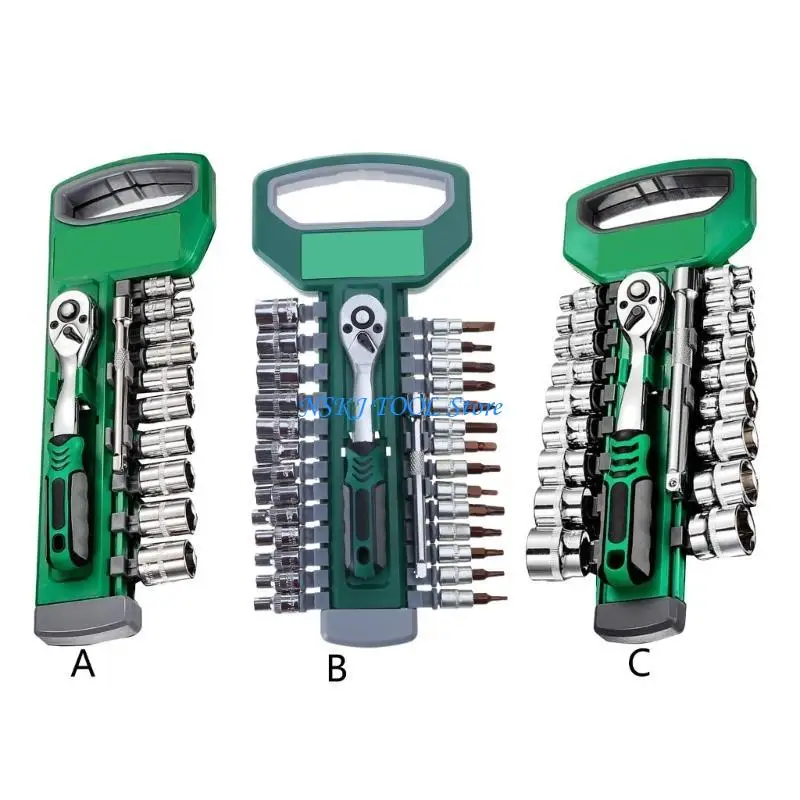 L8RC 휴대용 다기능 래칫 스패너는 72 치아 설계로 고강도를 설정합니다.