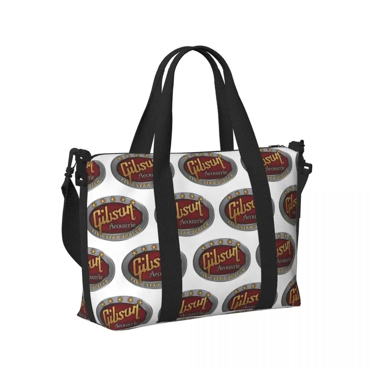 

Gibson 1894 Rock Organizer Beach Travel Bag Large Capacity Tote Bags for Gym Sport Women Shopping Duffle Shoulder Bag