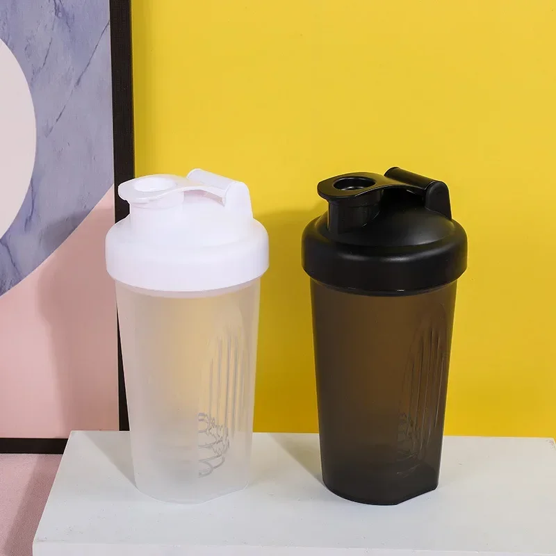 400ML Shaker Bottle Plastic Protein Shakes Bottle with Whisk Leakproof for Powder Protein Shaker Gym Sport Bottle BPA free