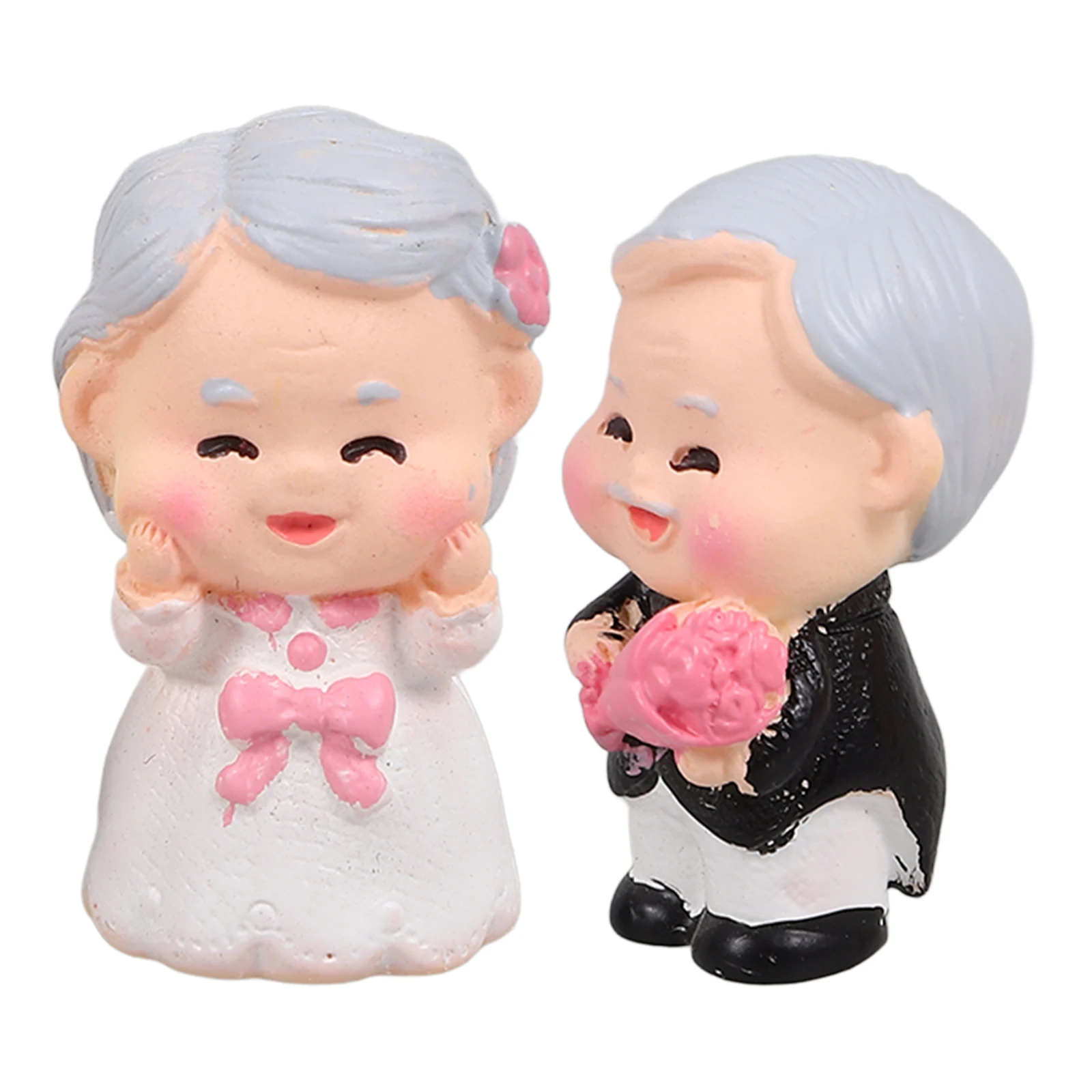 

1 set 1 Set Resin Wedding Cake Decor Bride Groom Statues Creative Couple Crafts For Home Car Decoration Valentine Gift