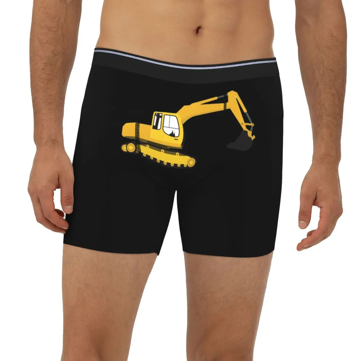 

Excavator Construction Truck Long Boxer Underpants Short Men's Panties Soft Underwear for Homme Man Boyfriend Gifts