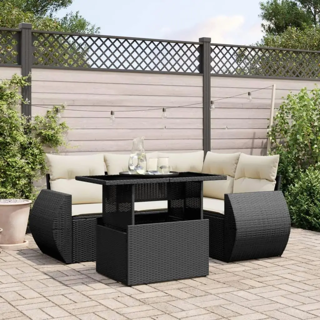 

Elegant Black Garden Sofa Set Comfortable Outdoor Furniture Stylish Seating for Patio Balcony or Backyard Relaxation
