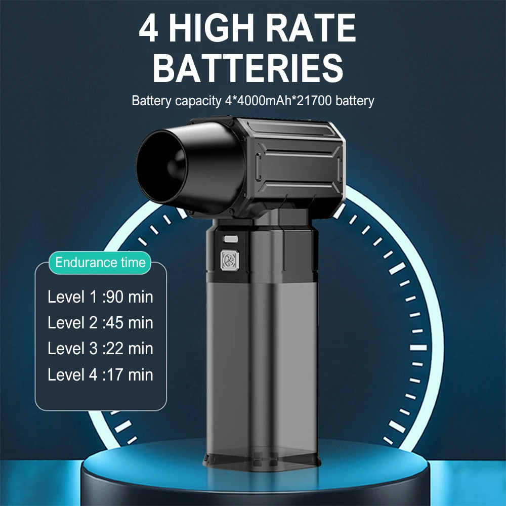 【توصيل سريع】110000 دورة في الدقيقة مروحة عنيفة منفاخ هواء قوي مكنسة غبار مكنسة كهربائية 30 وات شحن سريع رياح قوية 60 متر/ثانية 500 جرام دفع Tu