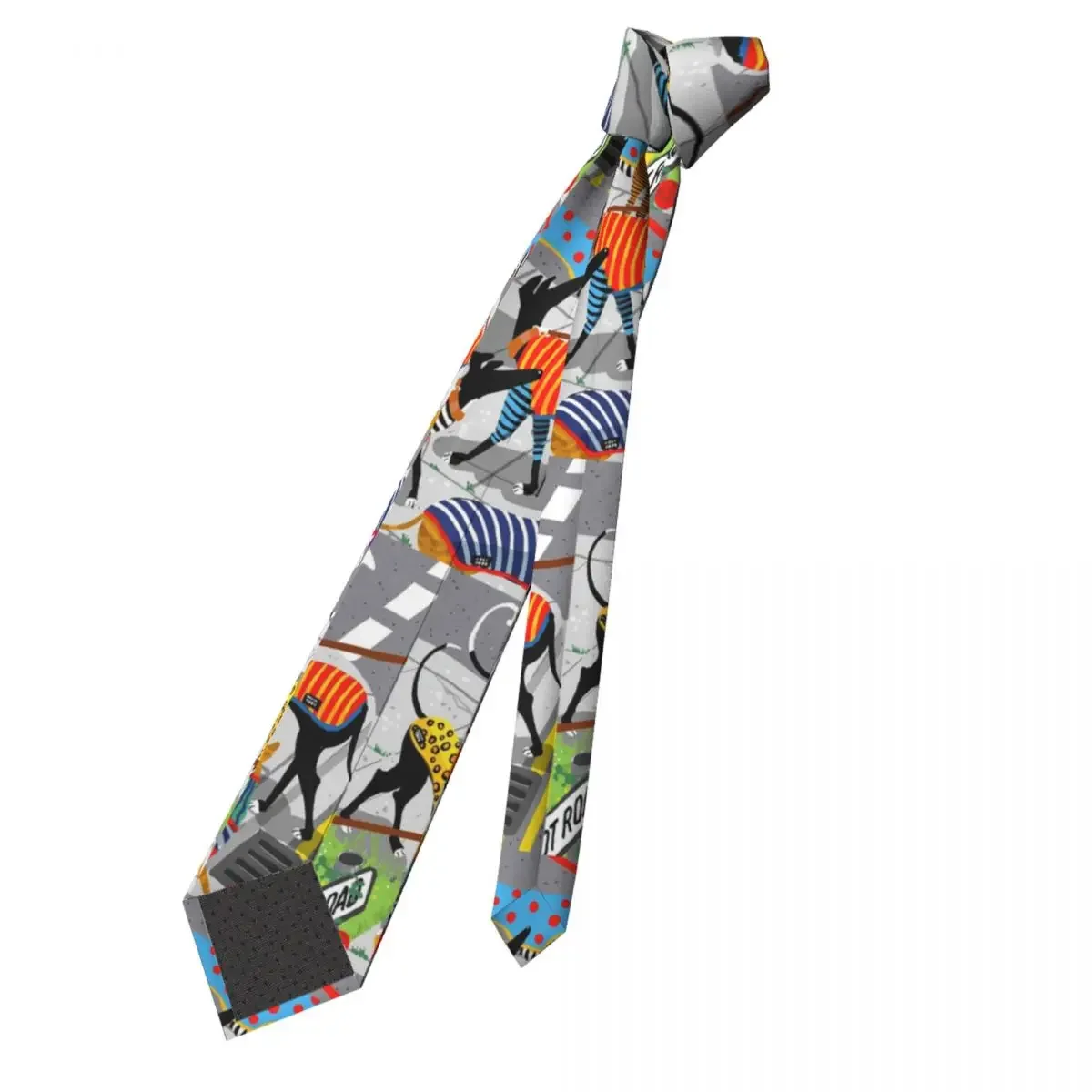 Greyhound Whippet Sighthound Dog Unisex Neckties Skinny Polyester 8 cm Classic Neck Ties for Men Suits Accessories Cravat Party