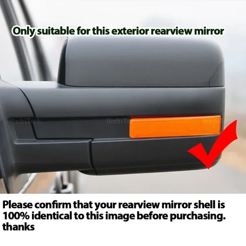 Imagen 2 del producto Para Ford F150 F-150 SVT Raptor 2010 2011 2012 2013 2014 lente ahumada espejo lateral luz de señal de giro secuencial