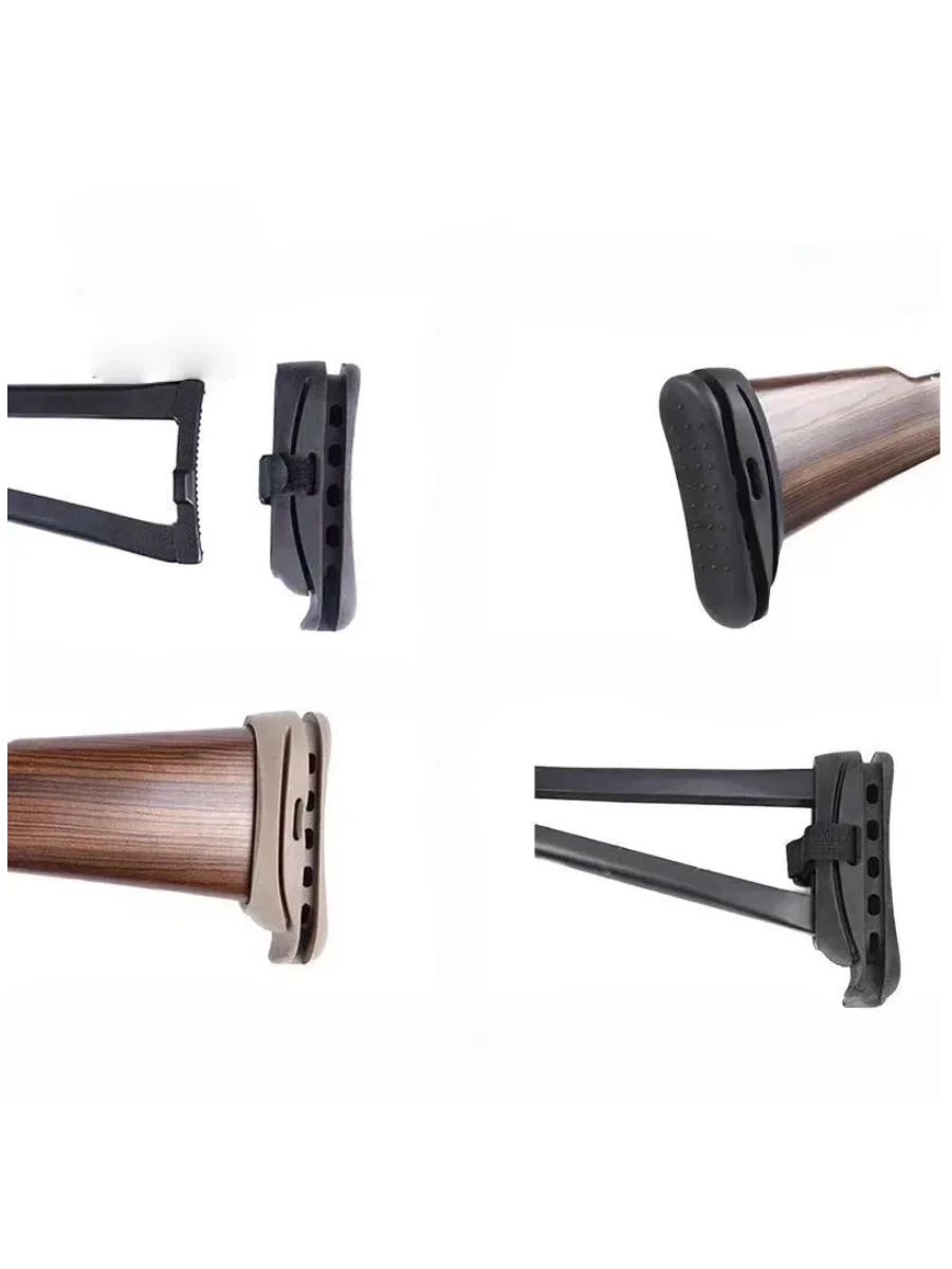 Cuscinetto Ammortizzante in Gomma Tattica Anti-Shock per Serie AK J12CP AK105 AK74U SVD Impugnatura Posteriore Pieghevole Triangolare