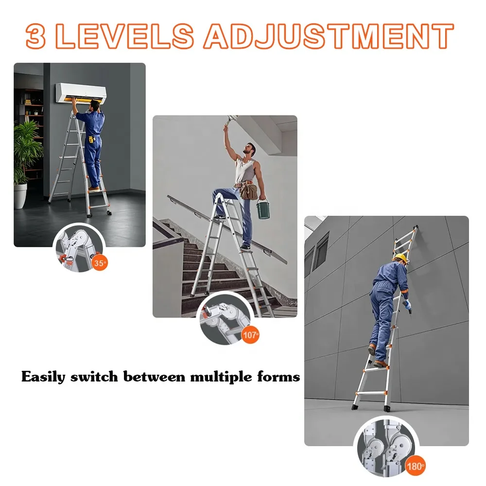 KOLLMAX New Model Telescoping Ladder a Frame 13 FT Extension Multi-Function for Homework