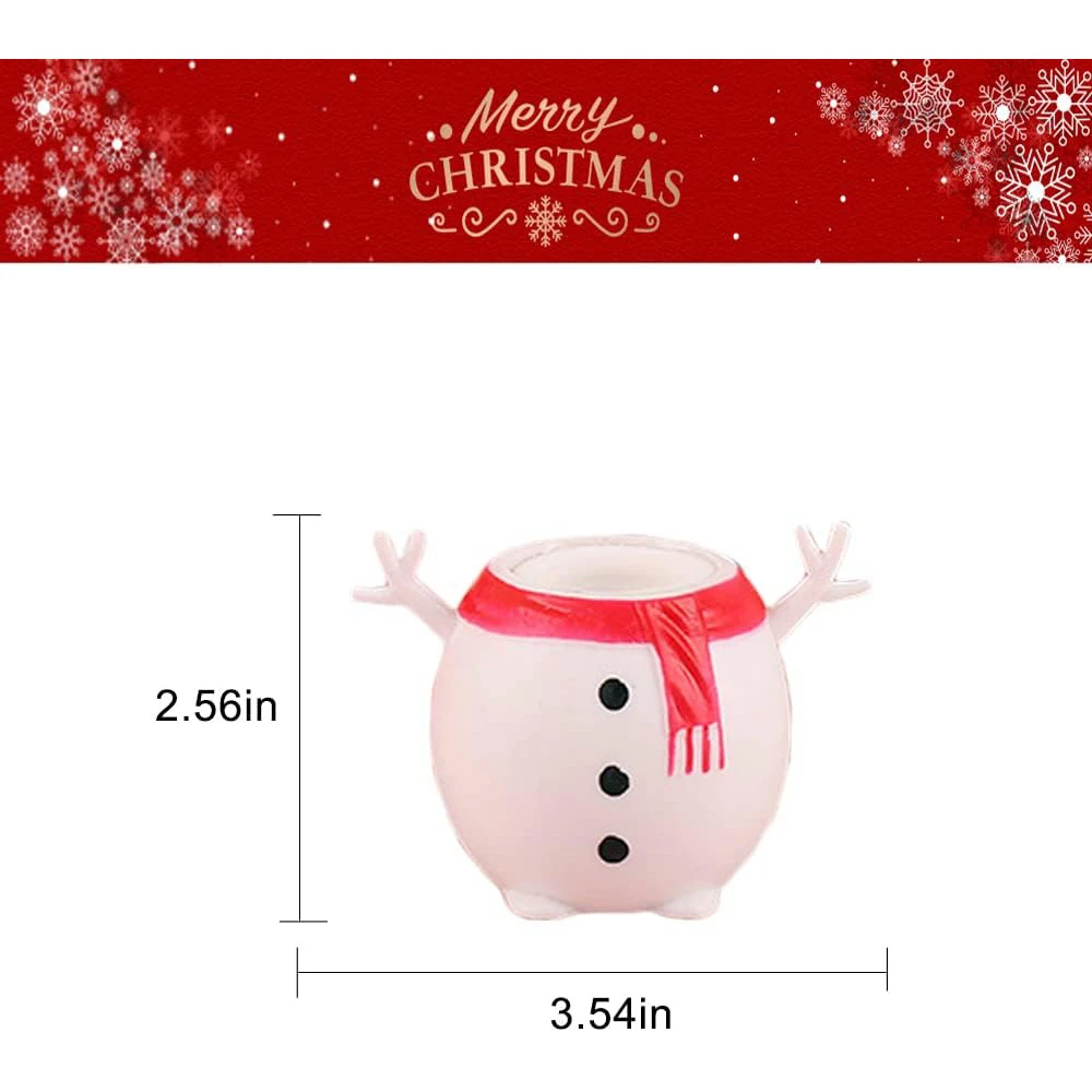 Christmas 6PCS Adult Snowman Squeeze Toys White Santa Claus Fidget Toys Stress Relief Autism Toys ADHD Party Favors