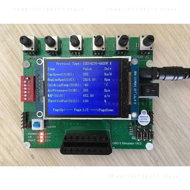 Automotive OBD ECU Simulator J1939 CAN Bus Testing Device Car Engineering Debugging Equipment