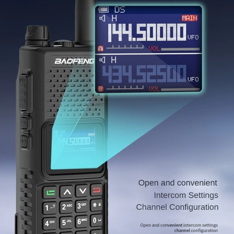 Baofeng UV-30L جهاز اتصال لاسلكي خارجي مقاوم للغبار عالي الطاقة بطارية ذات سعة كبيرة بنقرة واحدة تردد الاتصال الداخلي المحمول الأصلي