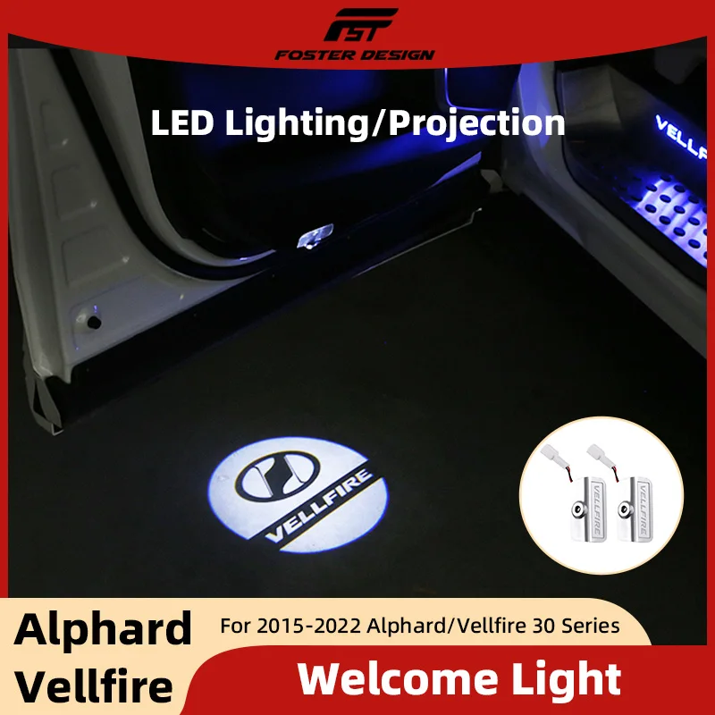 

For Alphard Vellfire 30 Series Car Door Welcome Light Welcome Lamps LED Lights Ground Projection Logo